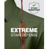 Alimens & Gentle Slim Fit Dress Shirts for Men Long Sleeve Stretch Stain Proof Wrinkle Free Button Down Shirts Formal Shirts(Army Green)