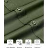Alimens & Gentle Slim Fit Dress Shirts for Men Long Sleeve Stretch Stain Proof Wrinkle Free Button Down Shirts Formal Shirts(Army Green)