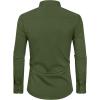 Alimens & Gentle Slim Fit Dress Shirts for Men Long Sleeve Stretch Stain Proof Wrinkle Free Button Down Shirts Formal Shirts(Army Green)