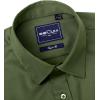 Alimens & Gentle Slim Fit Dress Shirts for Men Long Sleeve Stretch Stain Proof Wrinkle Free Button Down Shirts Formal Shirts(Army Green)