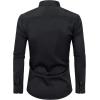 Alimens & Gentle Slim Fit Dress Shirts for Men Long Sleeve Stretch Stain Proof Wrinkle Free Button Down Shirts Formal Shirts(Black)