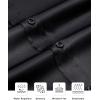 Alimens & Gentle Slim Fit Dress Shirts for Men Long Sleeve Stretch Stain Proof Wrinkle Free Button Down Shirts Formal Shirts(Black)