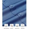 Alimens & Gentle Slim Fit Dress Shirts for Men Long Sleeve Stretch Stain Proof Wrinkle Free Button Down Shirts Formal Shirts(Blue Mood)