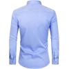 Alimens & Gentle Slim Fit Dress Shirts for Men Long Sleeve Stretch Stain Proof Wrinkle Free Button Down Shirts Formal Shirts(Blue Vlet)