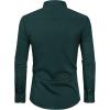 Alimens & Gentle Slim Fit Dress Shirts for Men Long Sleeve Stretch Stain Proof Wrinkle Free Button Down Shirts Formal Shirts(Dark Green)
