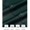 Alimens & Gentle Slim Fit Dress Shirts for Men Long Sleeve Stretch Stain Proof Wrinkle Free Button Down Shirts Formal Shirts(Dark Green)