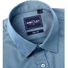 Alimens & Gentle Slim Fit Dress Shirts for Men Long Sleeve Stretch Stain Proof Wrinkle Free Button Down Shirts Formal Shirts(Denim Blue)