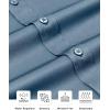Alimens & Gentle Slim Fit Dress Shirts for Men Long Sleeve Stretch Stain Proof Wrinkle Free Button Down Shirts Formal Shirts(Denim Blue)