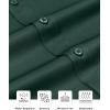 Alimens & Gentle Slim Fit Dress Shirts for Men Long Sleeve Stretch Stain Proof Wrinkle Free Button Down Shirts Formal Shirts(Emerald Green)