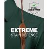 Alimens & Gentle Slim Fit Dress Shirts for Men Long Sleeve Stretch Stain Proof Wrinkle Free Button Down Shirts Formal Shirts(Emerald Green)