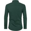 Alimens & Gentle Slim Fit Dress Shirts for Men Long Sleeve Stretch Stain Proof Wrinkle Free Button Down Shirts Formal Shirts(Emerald Green)