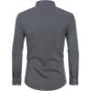 Alimens & Gentle Slim Fit Dress Shirts for Men Long Sleeve Stretch Stain Proof Wrinkle Free Button Down Shirts Formal Shirts(Grey)