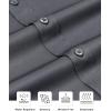 Alimens & Gentle Slim Fit Dress Shirts for Men Long Sleeve Stretch Stain Proof Wrinkle Free Button Down Shirts Formal Shirts(Grey)