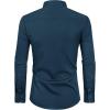 Alimens & Gentle Slim Fit Dress Shirts for Men Long Sleeve Stretch Stain Proof Wrinkle Free Button Down Shirts Formal Shirts(Light Navy)