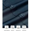 Alimens & Gentle Slim Fit Dress Shirts for Men Long Sleeve Stretch Stain Proof Wrinkle Free Button Down Shirts Formal Shirts(Light Navy)