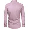 Alimens & Gentle Slim Fit Dress Shirts for Men Long Sleeve Stretch Stain Proof Wrinkle Free Button Down Shirts Formal Shirts(Light Pink)