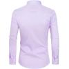 Alimens & Gentle Slim Fit Dress Shirts for Men Long Sleeve Stretch Stain Proof Wrinkle Free Button Down Shirts Formal Shirts(Light Purple)