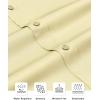 Alimens & Gentle Slim Fit Dress Shirts for Men Long Sleeve Stretch Stain Proof Wrinkle Free Button Down Shirts Formal Shirts(Light Yellow)