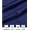 Alimens & Gentle Slim Fit Dress Shirts for Men Long Sleeve Stretch Stain Proof Wrinkle Free Button Down Shirts Formal Shirts(Navy)