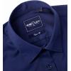 Alimens & Gentle Slim Fit Dress Shirts for Men Long Sleeve Stretch Stain Proof Wrinkle Free Button Down Shirts Formal Shirts(Navy)
