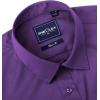 Alimens & Gentle Slim Fit Dress Shirts for Men Long Sleeve Stretch Stain Proof Wrinkle Free Button Down Shirts Formal Shirts(Purple)