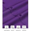 Alimens & Gentle Slim Fit Dress Shirts for Men Long Sleeve Stretch Stain Proof Wrinkle Free Button Down Shirts Formal Shirts(Purple)