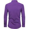 Alimens & Gentle Slim Fit Dress Shirts for Men Long Sleeve Stretch Stain Proof Wrinkle Free Button Down Shirts Formal Shirts(Purple)