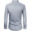 Alimens & Gentle Slim Fit Dress Shirts for Men Long Sleeve Stretch Stain Proof Wrinkle Free Button Down Shirts Formal Shirts(Sliver Grey)