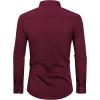 Alimens & Gentle Slim Fit Dress Shirts for Men Long Sleeve Stretch Stain Proof Wrinkle Free Button Down Shirts Formal Shirts(Wine Burgundy)