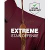 Alimens & Gentle Slim Fit Dress Shirts for Men Long Sleeve Stretch Stain Proof Wrinkle Free Button Down Shirts Formal Shirts(Wine Burgundy)