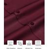 Alimens & Gentle Slim Fit Dress Shirts for Men Long Sleeve Stretch Stain Proof Wrinkle Free Button Down Shirts Formal Shirts(Wine Burgundy)