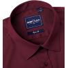 Alimens & Gentle Slim Fit Dress Shirts for Men Long Sleeve Stretch Stain Proof Wrinkle Free Button Down Shirts Formal Shirts(Wine Burgundy)