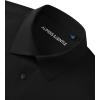 Alimens & Gentle Stretch Mens Dress Shirts Slim Fit Long Sleeve Casual Skinny Muscle Fit Wrinkle Free Button Down Shirt(Black)