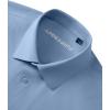 Alimens & Gentle Stretch Mens Dress Shirts Slim Fit Long Sleeve Casual Skinny Muscle Fit Wrinkle Free Button Down Shirt(Cool Blue)