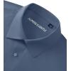 Alimens & Gentle Stretch Mens Dress Shirts Slim Fit Long Sleeve Casual Skinny Muscle Fit Wrinkle Free Button Down Shirt(Infinity Blue)