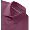 Alimens & Gentle Stretch Mens Dress Shirts Slim Fit Long Sleeve Casual Skinny Muscle Fit Wrinkle Free Button Down Shirt(Mellow Mauve)