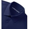 Alimens & Gentle Stretch Mens Dress Shirts Slim Fit Long Sleeve Casual Skinny Muscle Fit Wrinkle Free Button Down Shirt(Navy Blue)