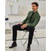 Alimens & Gentle Stretch Mens Dress Shirts Slim Fit Long Sleeve Casual Skinny Muscle Fit Wrinkle Free Button Down Shirt(Olive)