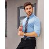Alimens & Gentle Stretch Mens Dress Shirts Slim Fit Long Sleeve Casual Skinny Muscle Fit Wrinkle Free Button Down Shirt(Sky Blue)