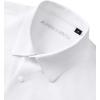 Alimens & Gentle Stretch Mens Dress Shirts Slim Fit Long Sleeve Casual Skinny Muscle Fit Wrinkle Free Button Down Shirt(White)