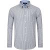 Alimens & Gentle Men’s Plaid Button Down Shirts Cotton Long Sleeve Dress Shirts Regular Fit Gingham Shirts(Black Gingham)