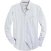 Alimens & Gentle Mens Solid Oxford Shirt Long Sleeve Dress Shirt Work Casual Button Down Shirts with Pocket(Anthracite)