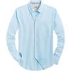 Alimens & Gentle Mens Solid Oxford Shirt Long Sleeve Dress Shirt Work Casual Button Down Shirts with Pocket(Aquamarine)
