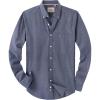 Alimens & Gentle Mens Solid Oxford Shirt Long Sleeve Dress Shirt Work Casual Button Down Shirts with Pocket(Navy)