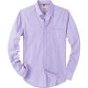 Alimens & Gentle Mens Solid Oxford Shirt Long Sleeve Dress Shirt Work Casual Button Down Shirts with Pocket(Purple)