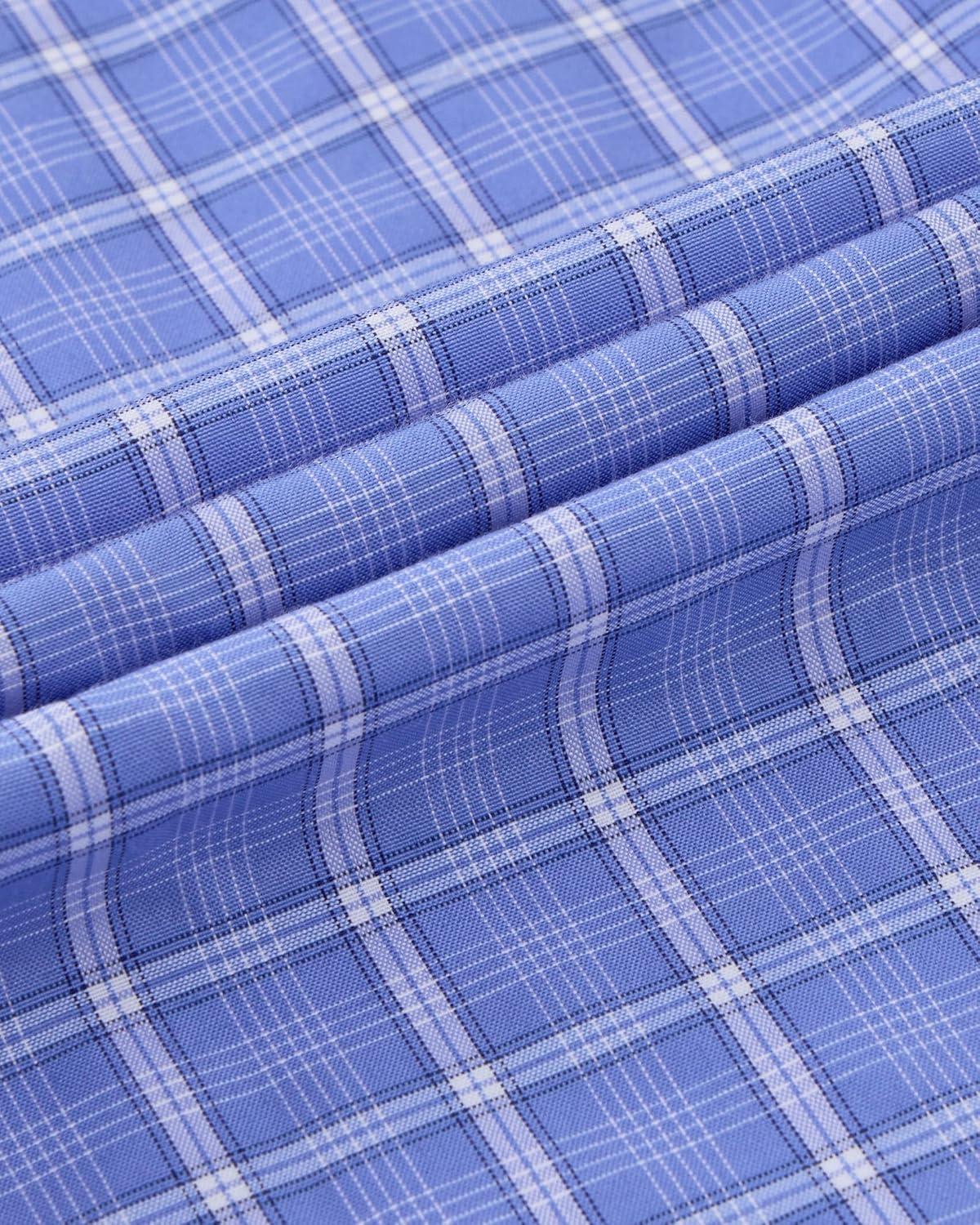 imageAlimens amp Gentle Mens Long Sleeve Dress Shirt Button Down Shirts with Pockets Regular Business Office Casual Plaid ShirtBlue Gingham