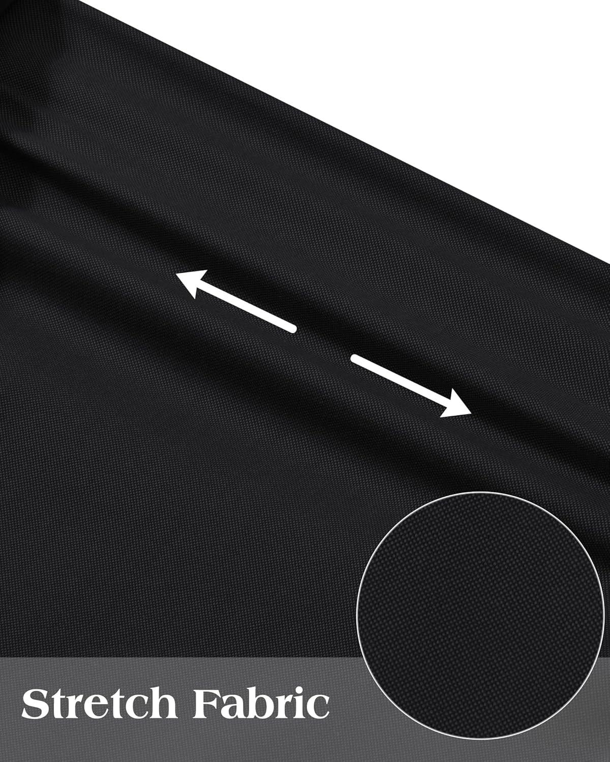imageAlimens amp Gentle Mens Oxford Shirts Stretch Long Sleeve Dress Shirt for Men Casual Business Work Solid Button Down ShirtsBlack
