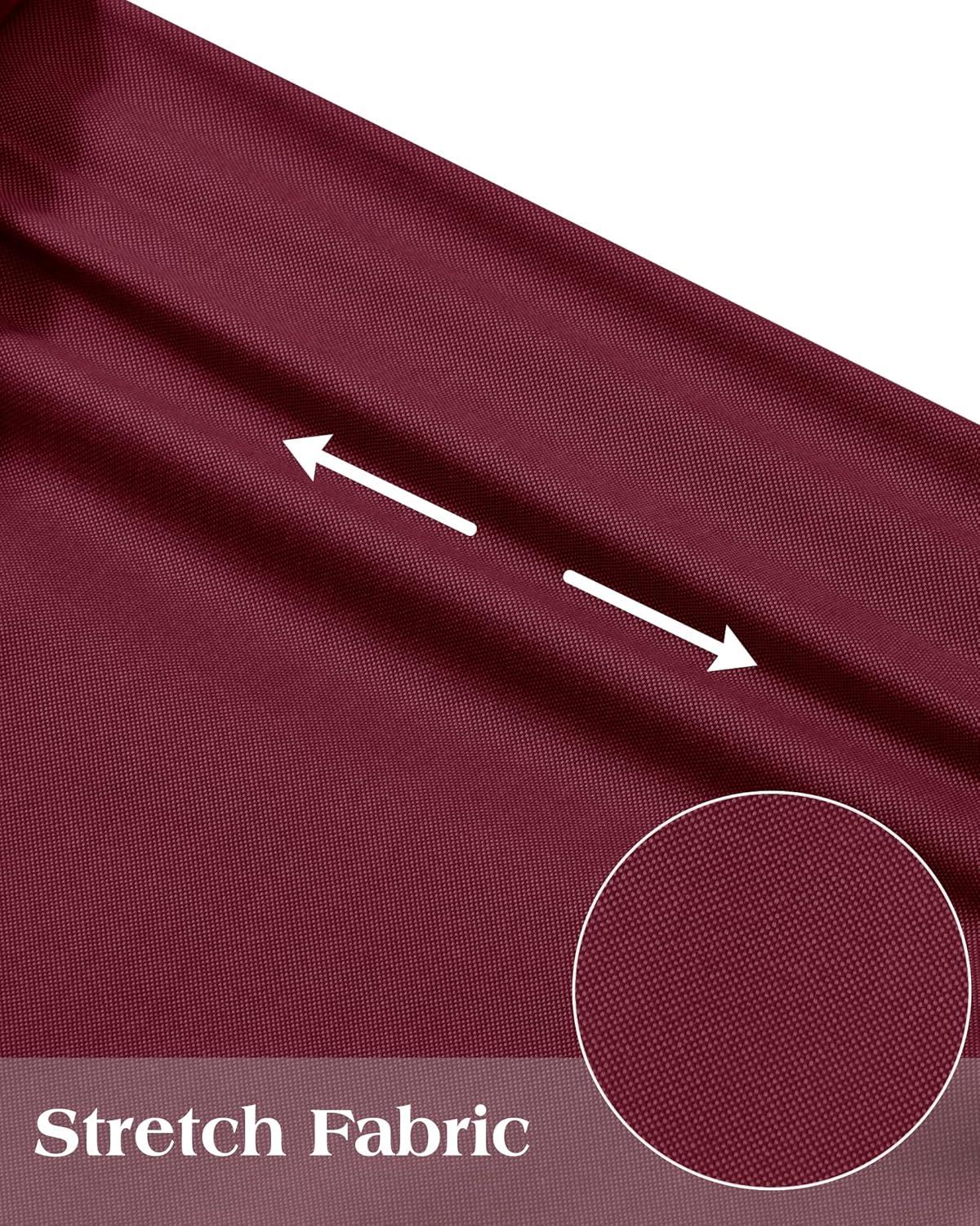 imageAlimens amp Gentle Mens Oxford Shirts Stretch Long Sleeve Dress Shirt for Men Casual Business Work Solid Button Down ShirtsBurgundy