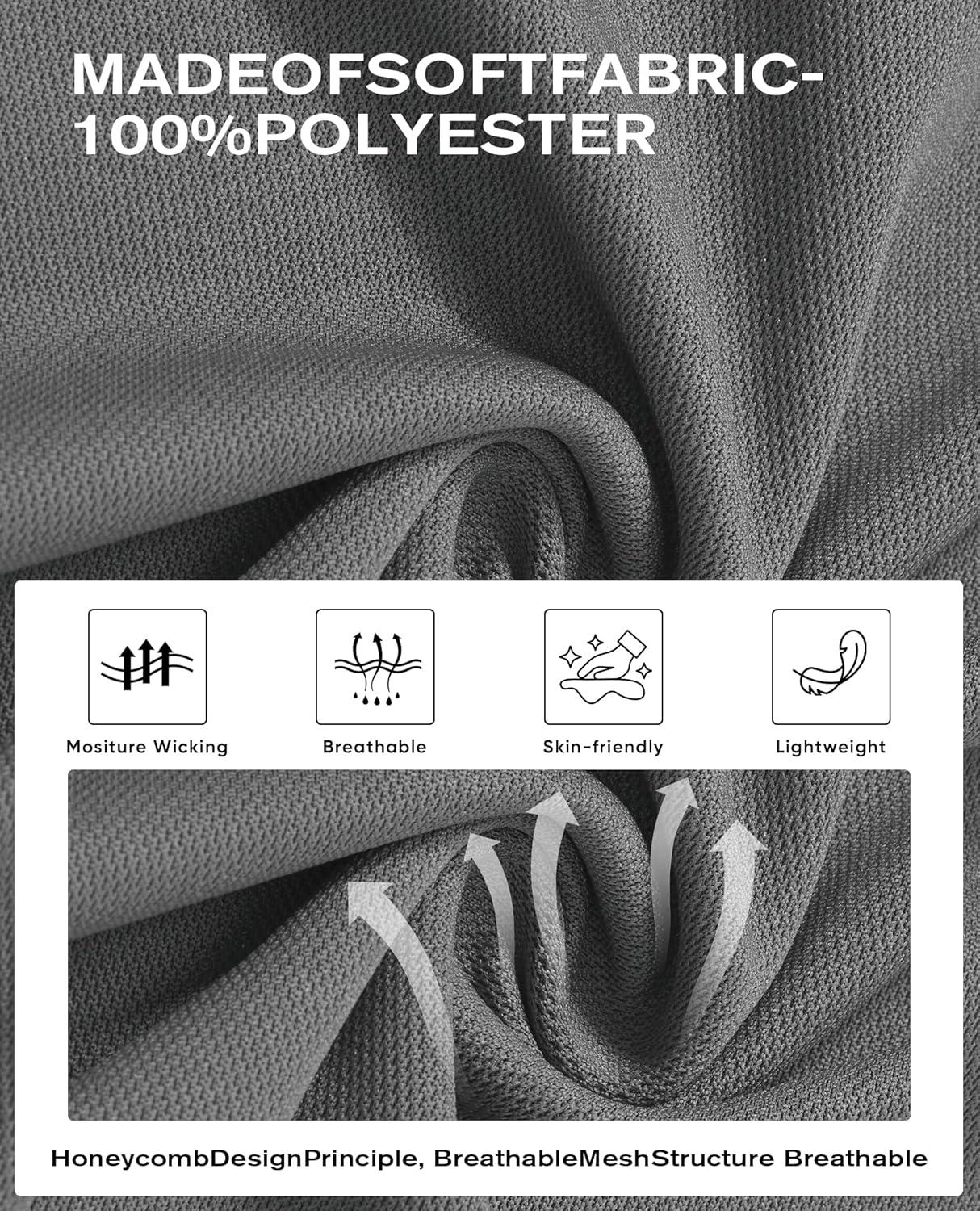 imageAlimens amp Gentle Mens Polo Shirt Short Sleeve Tactical Dry Fit Golf Shirts Stretch Work Collared Tops Outdoor Sport TennisGrey