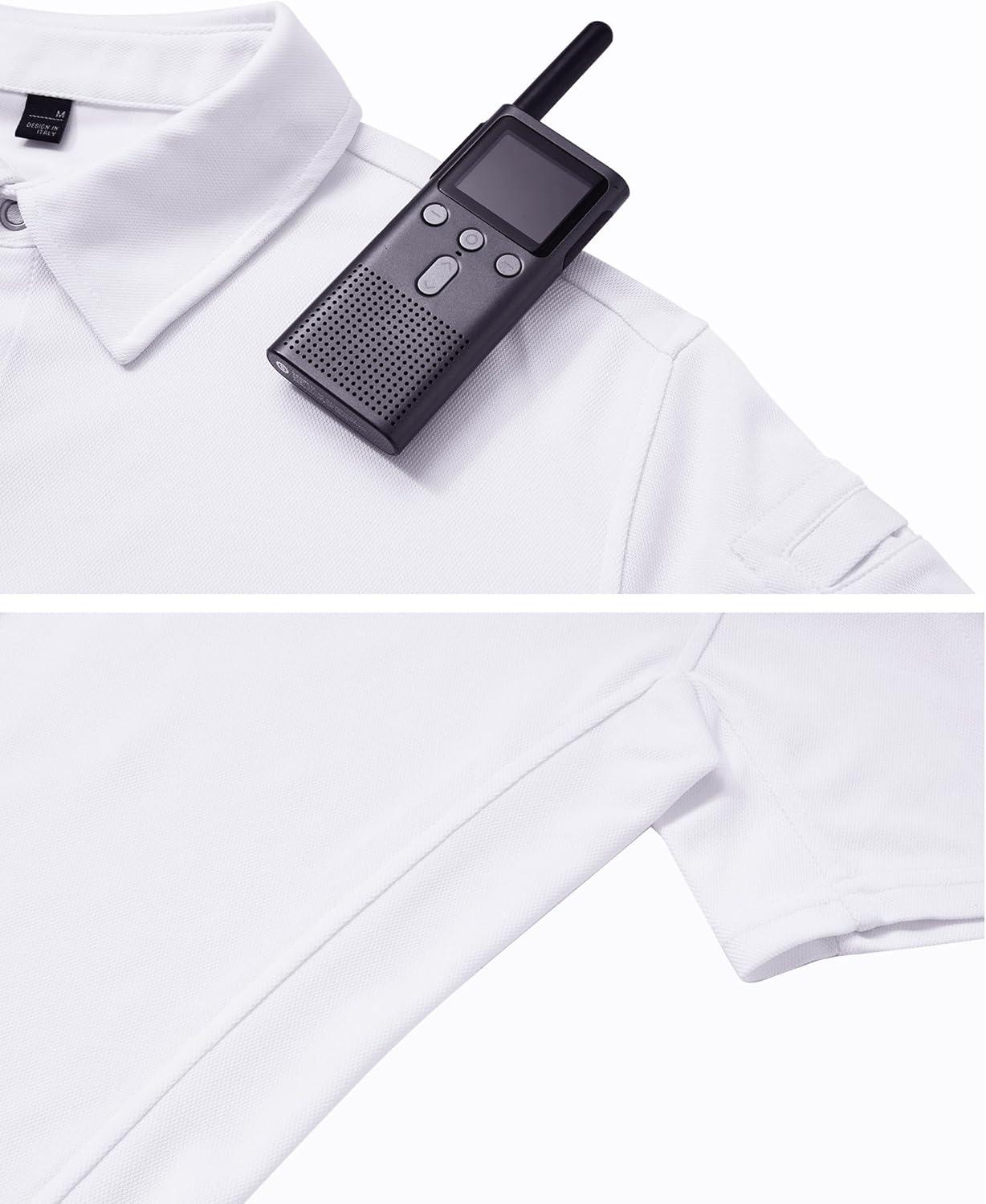 imageAlimens amp Gentle Mens Polo Shirt Short Sleeve Tactical Dry Fit Golf Shirts Stretch Work Collared Tops Outdoor Sport TennisWhite
